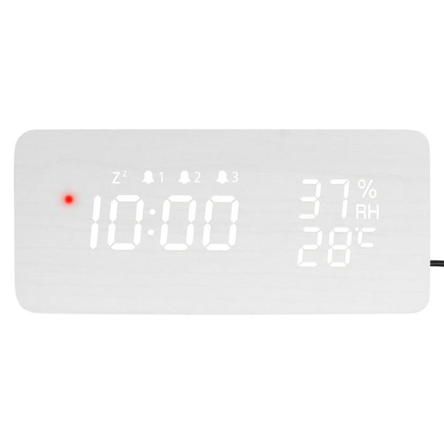 デジタル置時計 温湿度計付き 木目調 Amazon.co.jp: 電波時計 デジタル 湿度計 温度計 置時計 木目調 小型