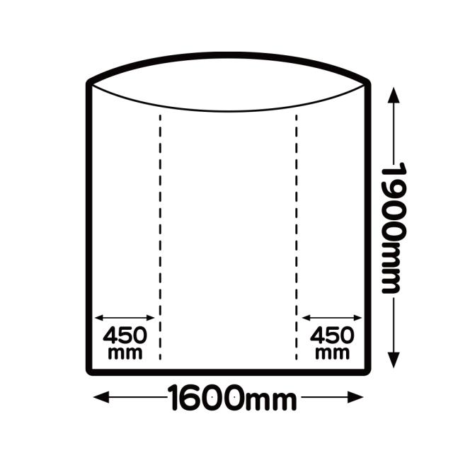 超大型ポリ袋 (マチ付き) 2500x1900 0.040mm厚 透明 10枚x6冊 LN-2519 / ゴミ袋 ごみ袋 パレットカバー 大型収納袋 大きいサイズ 特大 送料無料_2