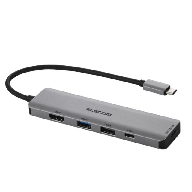 USB Type-C ドッキングステーション 5-in-1 4K HDMI PD充電 MacBook Pro / Air などPC対応 シルバー