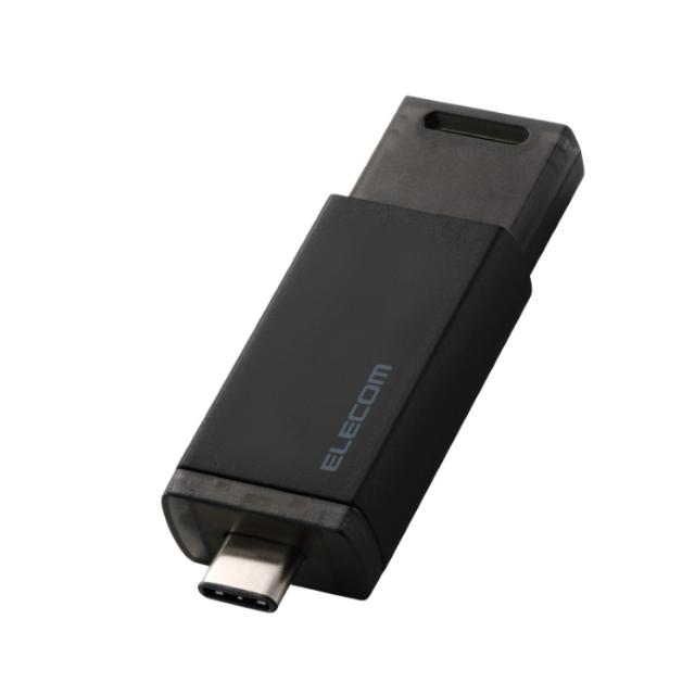SSD 外付け 250GB USB3.2 Gen2 読込最大1000MB/秒 ポータブルSSD USB Type-C ノック式 高速 耐衝撃 シャッター機構 先端保護 外付けSSD ブラック