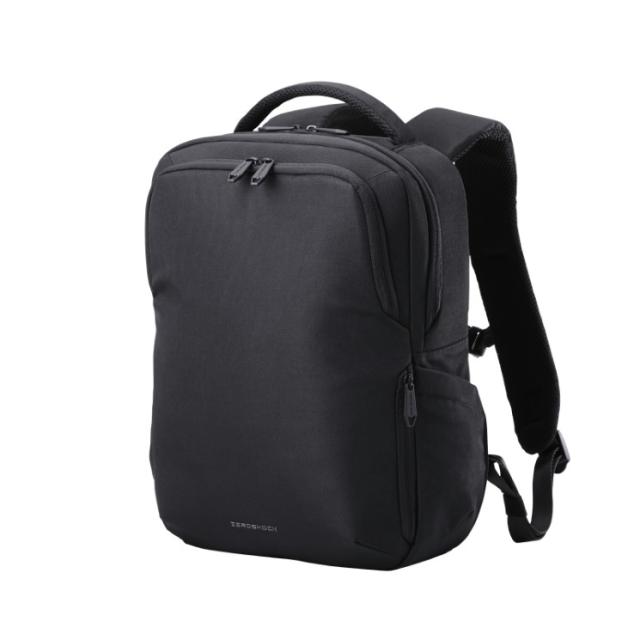 リュック 13L 衝撃吸収 14インチPC対応 出張 通勤 小物整理ポケット付 撥水 バックパック ZEROSHOCK ブラック