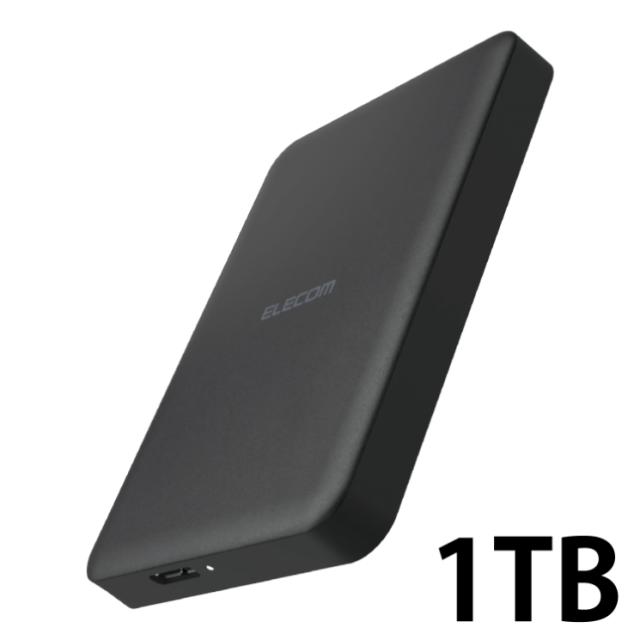 テレビ録画 外付けHDD ポータブル 2.5インチ 1TB 静音ファンレス USB 3.2 Gen1(5Gbps) REGZA/AQUOS/BRAVIA等接続可 持ち歩きに便利 ブラック_1