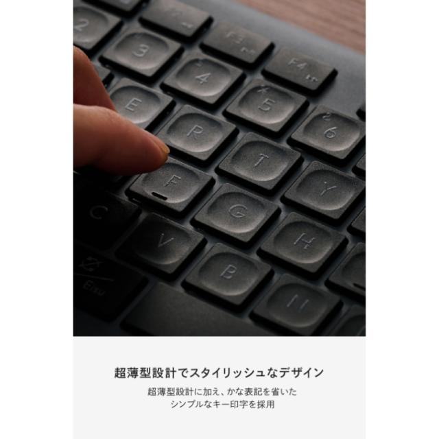 フルサイズ ワイヤレスキーボード Bluetooth & 無線2.4GHz両対応 日本語配列 超薄型 充電式 iPad iPhone Mac Windows 対応 パンタグラフ Precisionist ブラック_6