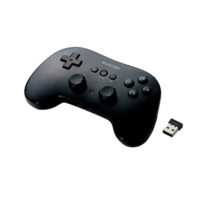 エレコム 無線ゲームパッド/12ボタン/連射/高耐久/ブラック ELECOMの通販は 5,284円