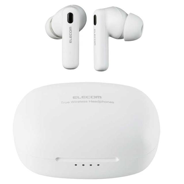 エレコム 完全 ワイヤレスイヤホン Bluetooth 無線 AAC対応 ノイズキャンセリング Type‐C充電 カナル型 iPhone Android スマホ 各種対応 ホワイト ELECOMの通販は