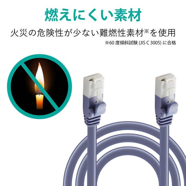 エレコム Cat6 ローカルエリアネットワーク有線テレビ 30m ともし火薄墨色 ELECOM