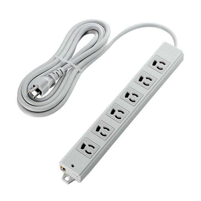 エレコム 工事・物件に最適な3ピン 熱に強い 抜け止め マグネット付 電源タップ 6個口 3m ホワイト白 ELECOM