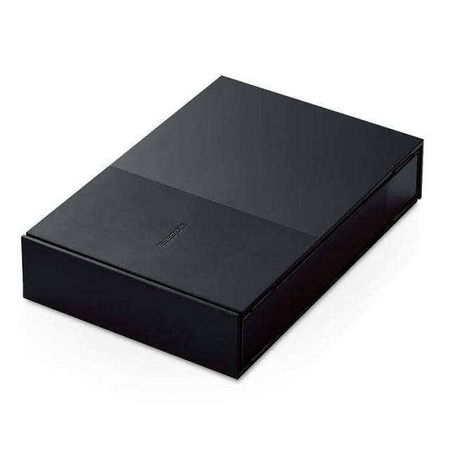 エレコム HDD 外付けハードディスク 6TB ファンレス静音設計 【 テレビ録画 4K Windows mac パソコン PS5 PS4 等対応 】 スリム コンパクト ブラック ELECOMの通販は