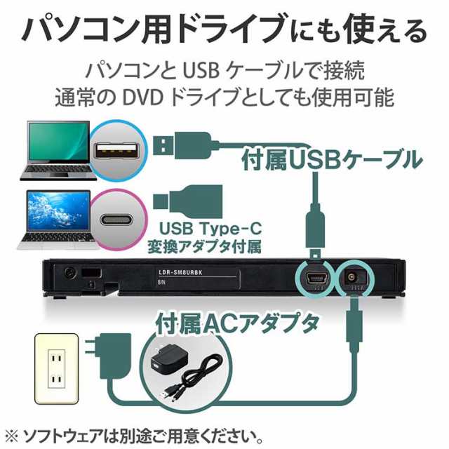 エレコム スマホ タブレット 用 外付け CDレコーダー ドライブ 有線