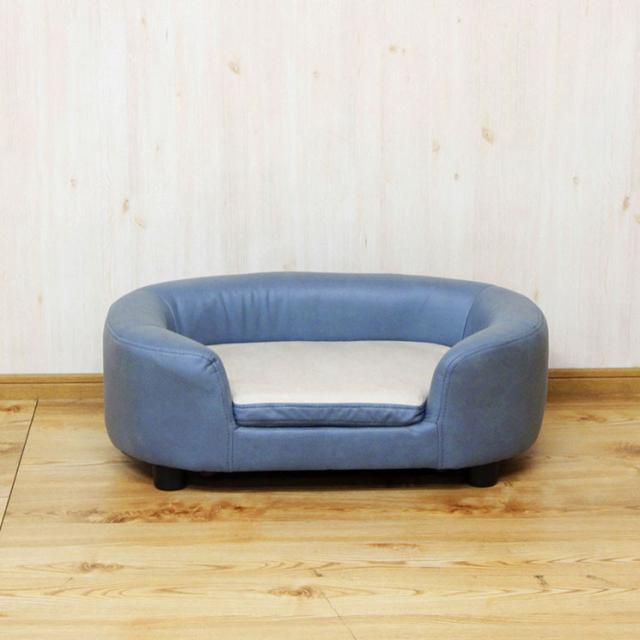 ペット ソファ ソファー ベッド ブルー 爪とぎ 引っ掻き 傷に強い 高級ソファー風 撥水加工仕上げ 座面 両面 使用可能 インテリア おしゃれ かわいい 可愛い 猫 ねこ ねこちゃん 猫用 犬 いぬ わんちゃん 犬用 家具 グッズ 水色