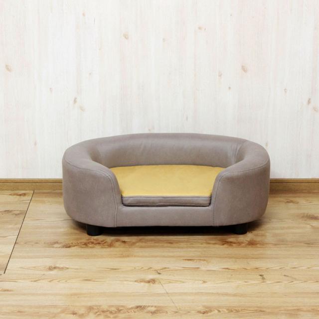 ペット ソファ ソファー ベッド ライトブラウン ベージュ 爪とぎ 引っ掻き 傷に強い 高級ソファー風 撥水加工仕上げ 座面 両面 使用可能 インテリア おしゃれ かわいい 可愛い 猫 ねこ ねこちゃん 猫用 犬 いぬ わんちゃん 犬用 家具 グッズ