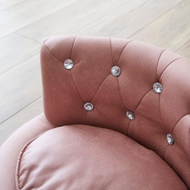 ペット ソファ ソファー ベッド ピンク Sサイズ 爪とぎ 引っ掻き 傷に強い 英国風 英国伝統 クラシックデザイン スタッズ キルティング インテリア おしゃれ かわいい 可愛い 猫 ねこ ねこちゃん 猫用 犬 いぬ わんちゃん 犬用 家具 グッズ