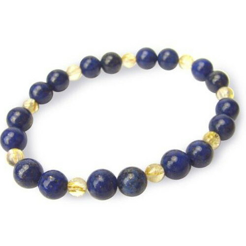 天然石 送料無料】風水ブレスレット ◇ルチル＆◇ラピスラズリ◇（金針水晶