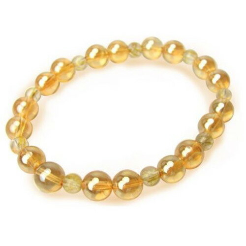 【送料無料】風水ブレスレット  ◆ルチル＆◆ゴールデンオーラ水晶クリスタル◆（金針水晶入り）◆風水グッズ/天然石/水晶/パワーストーン/ 7,150円