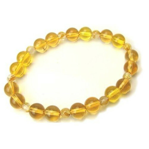 【送料無料】風水ブレスレット  ◆ルチル＆◆シトリン黄水晶◆（金針水晶入り） 【財運・金運・貯金・勇気・希望・邪気払い】風水グッズ/天然石/水晶/パワーストーンの通販は 6,292円