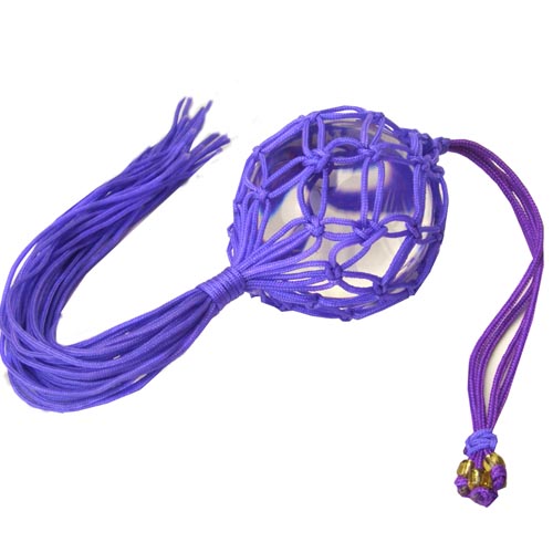 【送料無料】 ≪4≫風水 気浄化●紫の袋入り水晶玉●40mm玉 高品質ＡＡ天然水晶使用  開運/水晶/お守り/トイレ 風水グッズ/天然石/パワーストーンの通販は