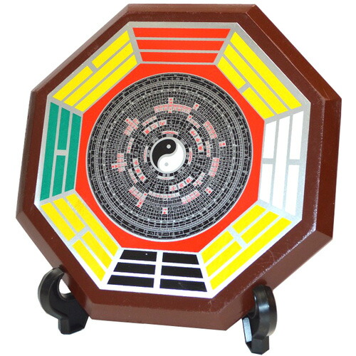 【送料無料】 ◆【NO-4】風水 先天八卦・気の安定盤（衝立付き）◆ 玄関・リビング・寝室に置いて吉運気に改善！ 風水グッズ/開運アイテム/縁起物/水晶/お守り