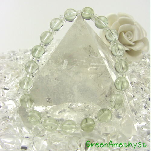 【送料無料】 2AA グリーンアメジスト8mm珠 キラキラ☆ブレスレット 《創造力/就職/転職/引越し》 天然石/パワーストーン/風水グッズ/開運/占い 23,242円