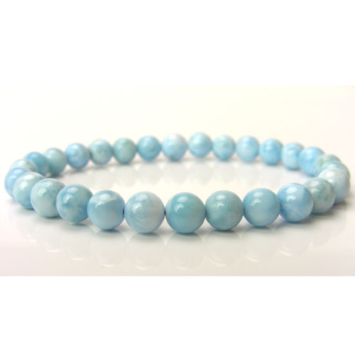 ラリマーブレスレットNO24-325 ラリマー丸玉ブレスレット 10mm｜マライカ公式通販