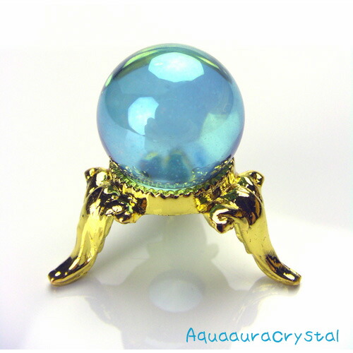 【送料無料】アクアオーラ水晶20mm玉　  　風水グッズ　天然石　パワーストーン 　浄化　受験　仕事・恋愛　夢を叶える　癒し