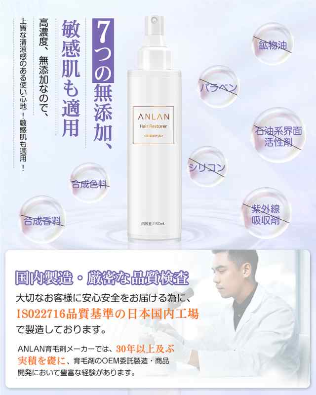 ANLAN 公式SHOP 正規品】2022最新調剤 育毛剤 男性用 薬用育毛トニック