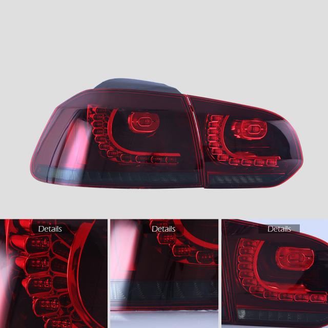 VLAND製 フォルクスワーゲン 5K ゴルフ GOLF6 MK6 LEDテールライト テールランプ シーケンシャルウィンカー スモークの通販は