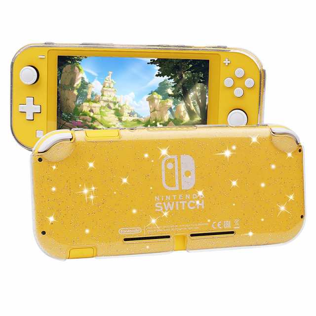 Nintendo Switch Lite用 2点セット 本体カバーと保護フィルム ラメ入り グリッターカバー ソフトケース クリアカバー キラキラ  ラメ TPU ｜au PAY マーケット