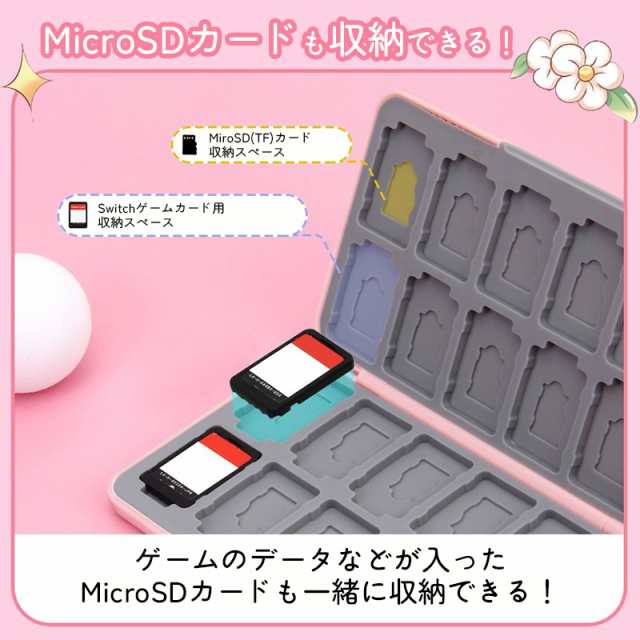 Nintendo Switch用 ゲームカードケース ゲームカード24枚収納 MicroSD