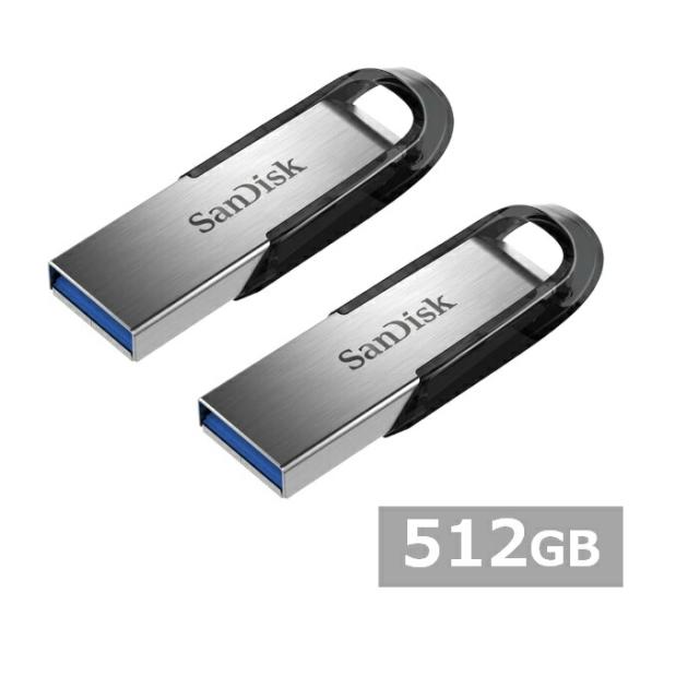 【2セット】 サンディスク USBメモリ SDCZ73-512G-G46 Ultra Flair USB 3.0 Flash Drive 512GB Sandisk USB3.0 USBメモリー メモリスティック 外出 パソコン PC 持ち運び 並行輸入品