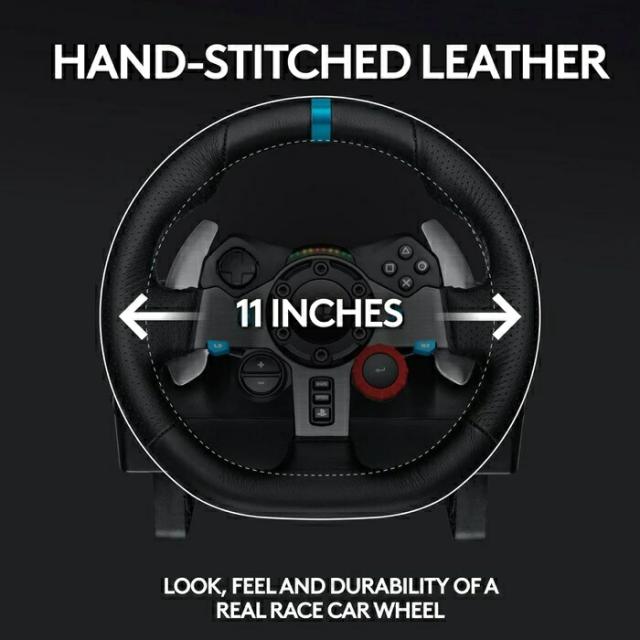 ハンコン Logitech G29 Driving Force ステアリングホイール＆ペダル ロジテック ドライビングフォース 臨場感 カーレース レーシングゲーム ステアリング型 コントローラー ハンドル レーシングホイール ゲーム PC PS5 PS4 並行輸入品
