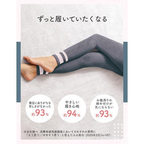 メディキュット フワッとキュッと パジャマ レギンス ネイビーグレー M