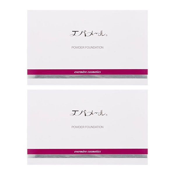 エバメール パウダーファンデーション 露肌 リフィル ピンク 10gSPF20 PA++おすすめファンデーション パウダー リフィル 保湿 肌に優しい 透明感 ツヤ肌 崩れにくい 密着 スキンケア感覚 ナチュラル 素肌感 ベースメイ 2セット