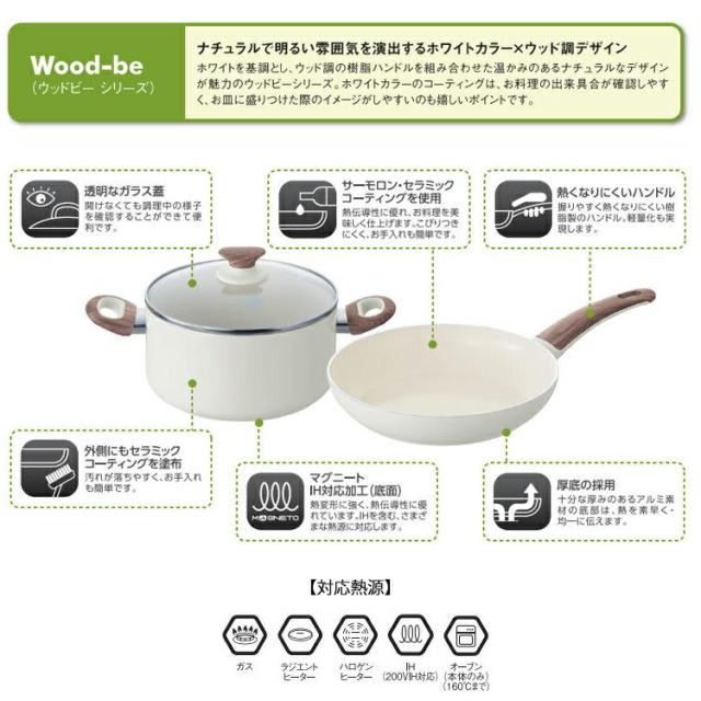 グリーンパン ウッドビー フライパン 24cm 【GREEN PAN IH対応 IH ガス火 直火 ラジエント ハロゲン セラミック オーブン可 ナチュラル】の通販は グリーンパン ウッドビー フライパン 24cm 【GREEN PAN IH対応 IH ガス火 直火 ラジエント ハロゲン セラミック オーブン可 ナチュラル】の通販は