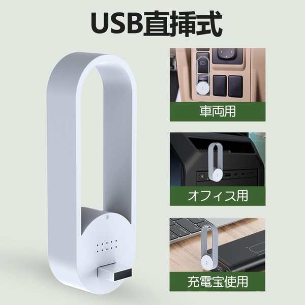 64％以上節約 空気清浄機 ミニ USB給電 マイナスイオン発生器 車載用 除菌 花粉対策