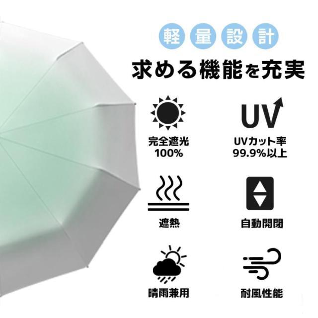 日傘 折りたたみ 完全遮光 軽量 自動開閉 晴雨兼用 大きめ 10本骨 台風 カバー レディース 2023最新 おしゃれ 撥水 耐久 100% 遮光 遮熱 日傘 長傘 折り畳み