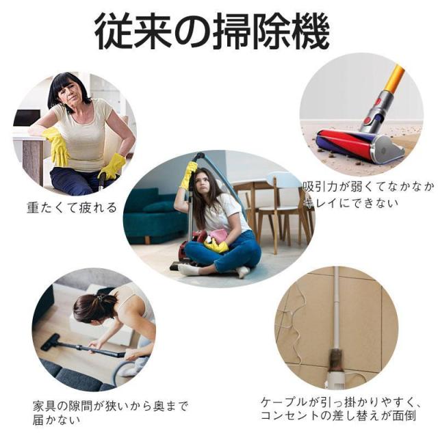 【新品】コードレス掃除機 サイクロン 強力吸引 コンパクト 静音 超軽量1.13KG 2in1 スティック ハンディ クリーナー 充電式 【未使用】 Qoo10] 掃除機 コードレス サイクロン式 18k