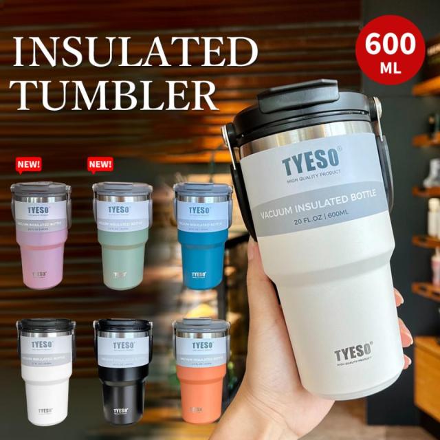 真空スリム タンブラー ストロー付き 保温 水筒 スリム 600ml オフィス 保冷 ステンレス 直飲み 真空 真空断熱 キャンプ スポーツ 運動会 おしゃれ