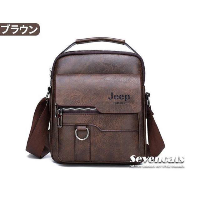 ショルダーバッグ メンズ 2WAY 本革牛革ハンドバッグ 防水 メッセンジャーバッグ 3WAY 斜めかけバッグ ビジネスバッグ jeep 無地 ファッション おしゃれ_8