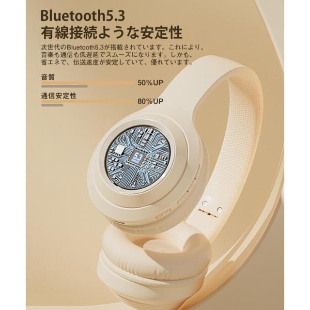 正規品】 ワイヤレスヘッドホン イヤホン Bluetooth5.3 ヘッドセット