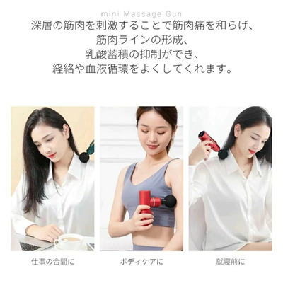 最安挑戦 新作 送料無料 電動マッサージガン筋膜リリース ガン アタッチメント マッサージガン 切り替え 6レベル調節可能 リラックス 腰 足 軽量 全身ケア マッサージ器 小型 肩こり_9