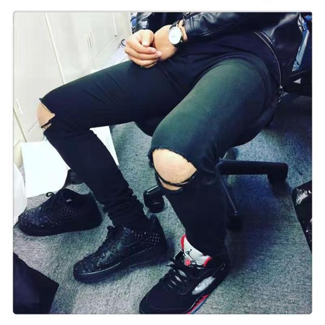 ダメージスキニーパンツクラッシュデニムパンツクラッシュスキニーデニムメンズダメージ加工ボトムスタイト膝破れカットオフジーンズストの通販はau Pay マーケット Meily Closet