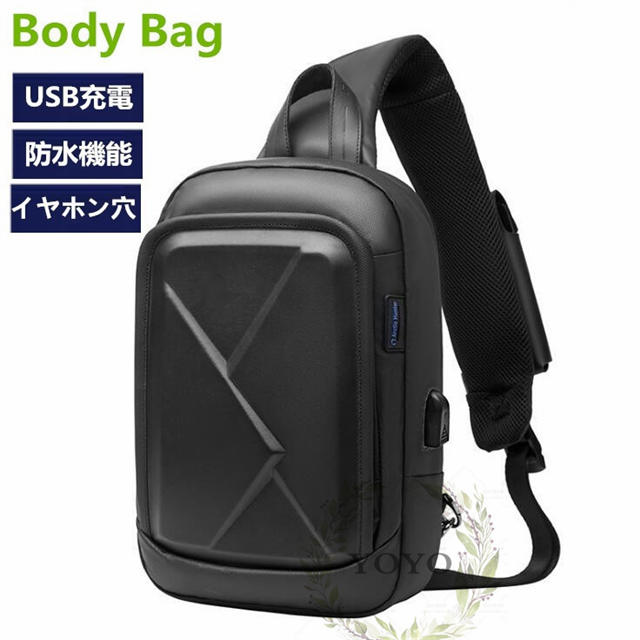 ボディバッグ Usb充電 メンズ 斜め掛け ショルダーバッグ ビジネスバッグ バッグ かばん 撥水 大容量 通勤 イヤホン穴付 彼氏 ギフト 進の通販はau Pay マーケット ヨーヨー商店