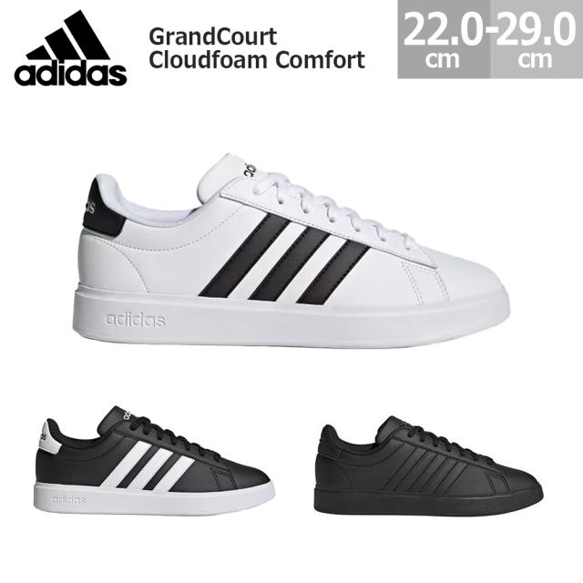 アディダス スニーカー グランドコート クラウドフォーム コンフォート adidas GrandCourt Cloudfoam Comfort メンズ ホワイト/ブラック(GW9195) ブラック/ホワイト(GW9196) ブラック/ブラック(GW9198) 22.0-29.0cm シューズ 靴 定番
