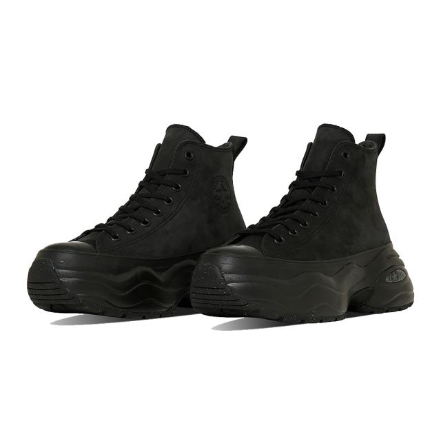 コンバース レザー オールスター R サージトレーナー HI 厚底 ブーツ スニーカー LEATHER ALL STAR R SURGETRAINER HI レディース メンズ ブラックモノクローム 22.0-29.0cm 31313140 ヌバック
