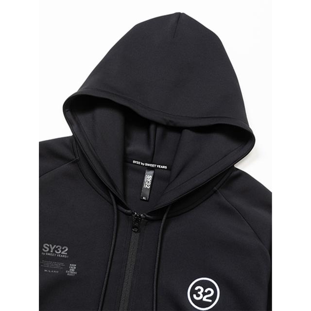 SY ページ② SY32 メンズ パーカー ダブルニット エンブロイダリー ロゴ ジップ