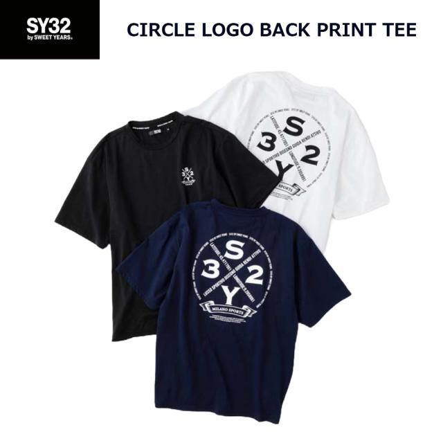 SY32 Tシャツ サークル ロゴ プリント ティー 15048 CIRCLE LOGO BACK PRINT TEE エスワイサーティトゥバイスィートイヤーズ メンズ ブラック ホワイト ネイビー S M L XL