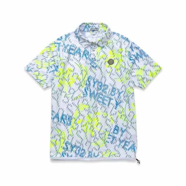 SY32 ゴルフウエア ポロシャツ リサイクル ビッグ クロス グラフィック カノコ ポロ SYG-24S31 RECYCLE BIG CROSS GRAPHIC KANOKO POLO 