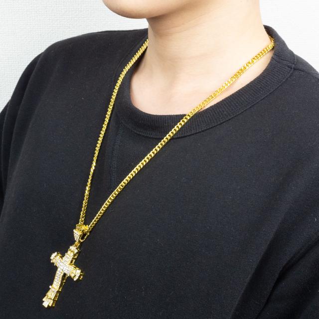 チェーン ネックレス メンズ クロス ゴールド 金 18k 18金 ヒップホップ Hiphop ジルコニア ストリート 系 ファッション Propre プロープの通販はau Pay マーケット Propre Jewelry