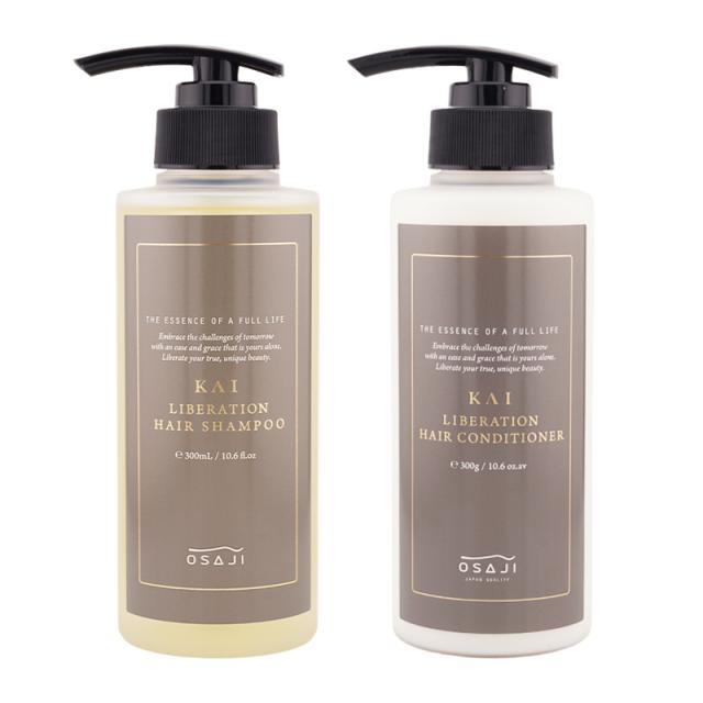 OSAJI オサジ KAI リベレーションヘアシャンプー コンディショナー 各300mL ノンシリコン [ギフトラッピング対応]の通販は 5,856円