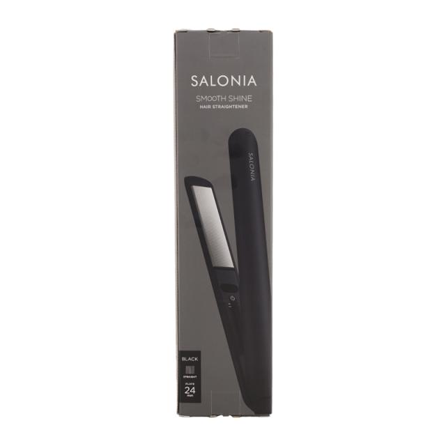 SALONIA サロニア スムースシャイン ストレートアイロン24mm ブラック SALONIA（サロニア） スムースシャイン ヘアアイロン ストレート 24mm
